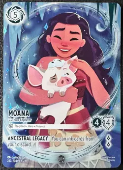 MOANA Curious Explorer ICONIC! Disney Lorcana WINTERSPELL 242/204 - Image 1