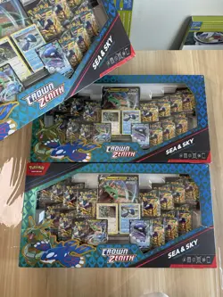 Lot Of 3 Pokemon TCG Crown Zenith Sea and Sky Premium Collection Box Sealed New! - Image 5