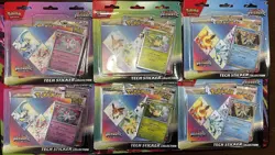 Pokemon TCG Prismatic Evolutions Tech Sticker Collection Lot of 6 New Sealed - Image 1