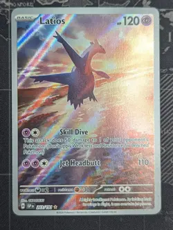 Pokemon TCG Latios Rare Holo Card 203/191 SV08 Surging Sparks Illustration - Image 1