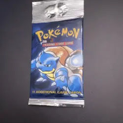 Pokemon Base Set Booster Pack Blastoise Artwork Wizards of the Coast 11 Cards - Image 1