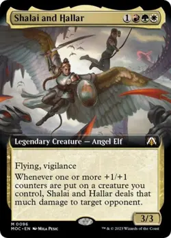 Shalai and Hallar (Extended Art) -Foil Light Play MTG - Image 1
