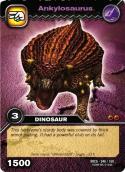 DINOSAUR KING CARD GAME 2008 UPPER DECK DKCG-046 ANKYLOSAURUS - Image 1