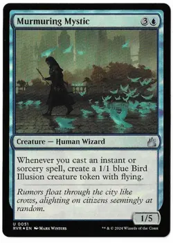 MTG Murmuring Mystic FOIL Ravnica Remastered (RVR) Uncommon Card #0051 Unplayed - Image 1