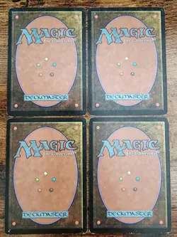 MTG ⭐Starter 1999 Basic Land Mountain Set MP ⭐4x: 1x of Each Art ⭐Vintage Magic - Image 2