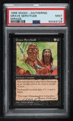 Grave Servitude Magic: Mirage PSA 9 MINT 1996 - Image 1