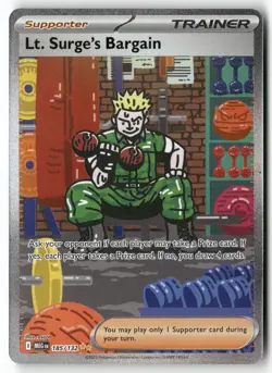 Lt. Surge's Bargain 185/132 Special Illustration Rare Mega Evolution Pokemon NM - Image 1
