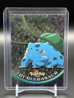 Bulbasaur #01 1999 Topps Series 1 Holo Foil Pokemon Card Black Label - Image 1