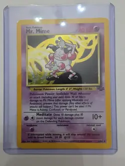 Pokemon TCG Mr. Mime Jungle 6/64 Holo Unlimited Holo Rare - Image 1