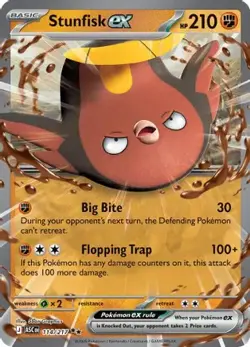 STUNFISK EX 114/217 DOUBLE RARE ME: ASCENDED HEROES POKEMON NM - Image 3