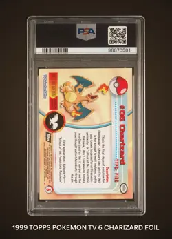 1999 TOPPS POKEMON TV CHARIZARD #6 FOIL PSA 4 EX VINTAGE CHARIZARD TV 🔥🔥🔥 - Image 2