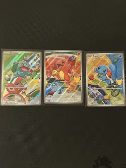 Pokemon First Partner Illustration Collection Series 1 Promos - Kanto Starters - Image 1