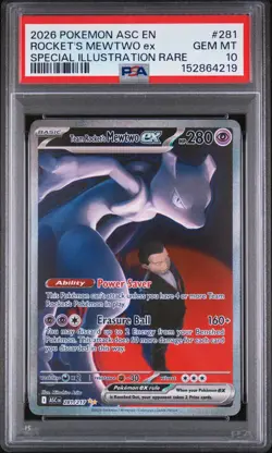 Team Rocket's Mewtwo ex | PSA 10 | #281 SIR | 2026 Pokemon Ascended Heroes - Image 1