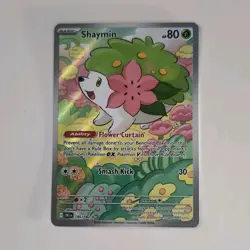 Pokemon Shaymin 185/182 Sv10 Destined Rivals Illustration Rare Holo Basic 80 HP - Image 1