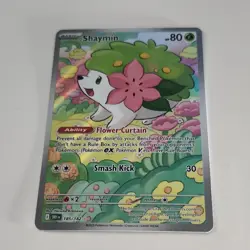 Pokemon Shaymin 185/182 Sv10 Destined Rivals Illustration Rare Holo Basic 80 HP - Image 2