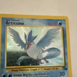 Pokemon Articuno Fossil Holo Rare Unlimited 2/62 70 HP English Card 1999 - Image 2