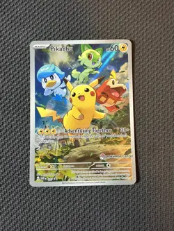 Pikachu SVP 027 Stamped Promo Paldea Evolved ETB Pokemon Center - Image 1