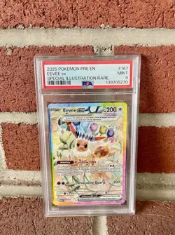 Pokemon Prismatic Evolutions Eevee EX 167/131 SIR Holo English PSA 9 - Image 1