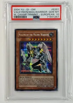 Yugioh Valkyrion The Magna Warrior WC4-E001 2004 Secret Rare Champ Euro PSA 10 - Image 1
