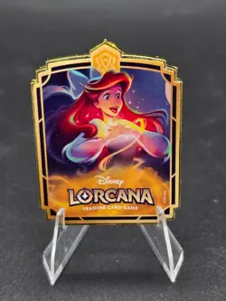 Disney Lorcana Ariel Ethereal Voice Custom Pin Amber - Image 1