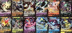 set of 12 authentic Pokemon Card Japanese Mimikyu V Machamp Arceus Reshiram - Image 1