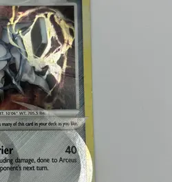 Arceus AR9 Holo Rare lv100 Basic 90 Pokemon TCG 2009 **HP** - Image 4