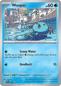 Pokemon Wooper (155/227) Scarlet & Violet Black Star Promos NM HOLO - Image 1