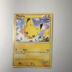 Pokemon Pikachu 61/90 Heartgold & Soulsilver Regular Basic 50 HP Slam - Image 1