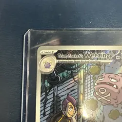 2025 Pokemon Team Rocket’s Weezing Illustration Rare #199/182 Full Art Holo - Image 2