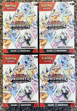 Pokemon TCG Scarlet & Violet Prismatic Evolutions Booster Bundle Box - Lot of 4 - Image 1