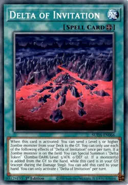 Delta of Invitation Common SPELL 1st Edition Supreme Darkness Yugioh - Image 1