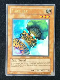 YUGIOH FIBER JAR ULTRA RARE GOOD CONDITION LOD-056 - Image 1