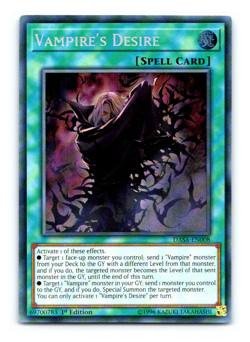 Vampire's Desire - DASA-EN008 - Secret Rare - 1st Edition Yugioh - Image 1