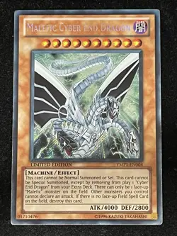YUGIOH MALEFIC CYBER END DRAGON SECRET RARE LIGHT PLAY CONDITION YMP1-EN004 - Image 1