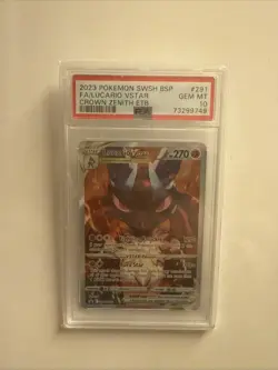 Pokemon TCG Crown Zenith Promo Lucario VSTAR SWSH291 PSA 10 Gem - Image 1