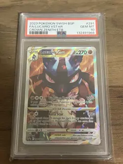 Pokemon TCG Lucario VSTAR SWSH291 PSA 10 Crown Zenith Black Star Promo Card - Image 3