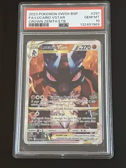 Pokemon TCG Crown Zenith Promo Lucario VSTAR SWSH291 PSA 10 Gem Mint - Image 1