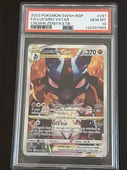 Pokemon TCG Crown Zenith Promo Lucario VSTAR SWSH291 PSA 10 Gem Mint - Image 3