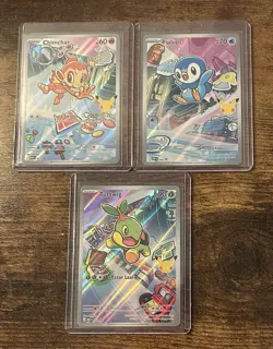 Pokemon First Partner Ascended Illustration Sinnoh Set Chimchar Turtwig Piplup - Image 2
