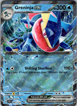 Greninja ex - 041/142 - Pokemon Stellar Crown Double Ultra Rare NM - Image 1