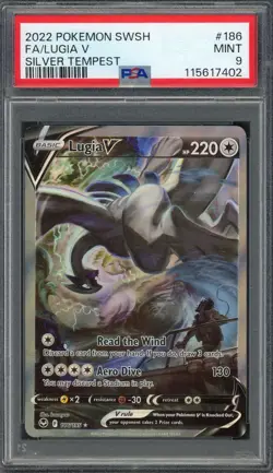 PSA 9 Lugia V (Alternate Art) Silver Tempest 186/195 Holo Pokemon Card B22 - Image 1