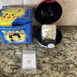 23K Pikachu Burger King 23k Gold Plated Trading Card! Limited Edition! - Image 1