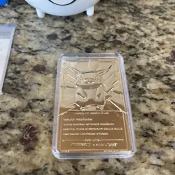23K Pikachu Burger King 23k Gold Plated Trading Card! Limited Edition! - Image 2