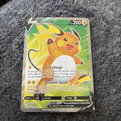 Pokemon TCG Raichu v Brilliant Stars Holo Ultra Rare Card 158/172 NM - Image 1