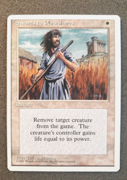 MTG Swords to Plowshares x1 Fourth Edition 52/379 Uncommon Un-Played(DS3D1PD)... - Image 1