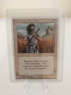 Vintage MTG Magic the Gathering Swords to Plowshares Fourth Edition (#302) LP - Image 1