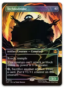 Technodrome (Borderless) #222 (Foil) (NM) TMT Magic MTG - Image 1