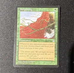 Magic: The Gathering Burgeoning Green Enchantment 1998 Randy Gallegos English - Image 1