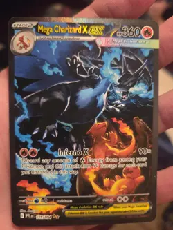 Mega Charizard X EX Full Art Holo 360 HP Pokemon Card 125/094 Phantasmal Flames - Image 1