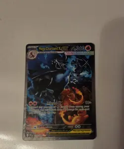 Mega Charizard X EX Full Art Holo 360 HP Pokemon Card 125/094 Phantasmal Flames - Image 4